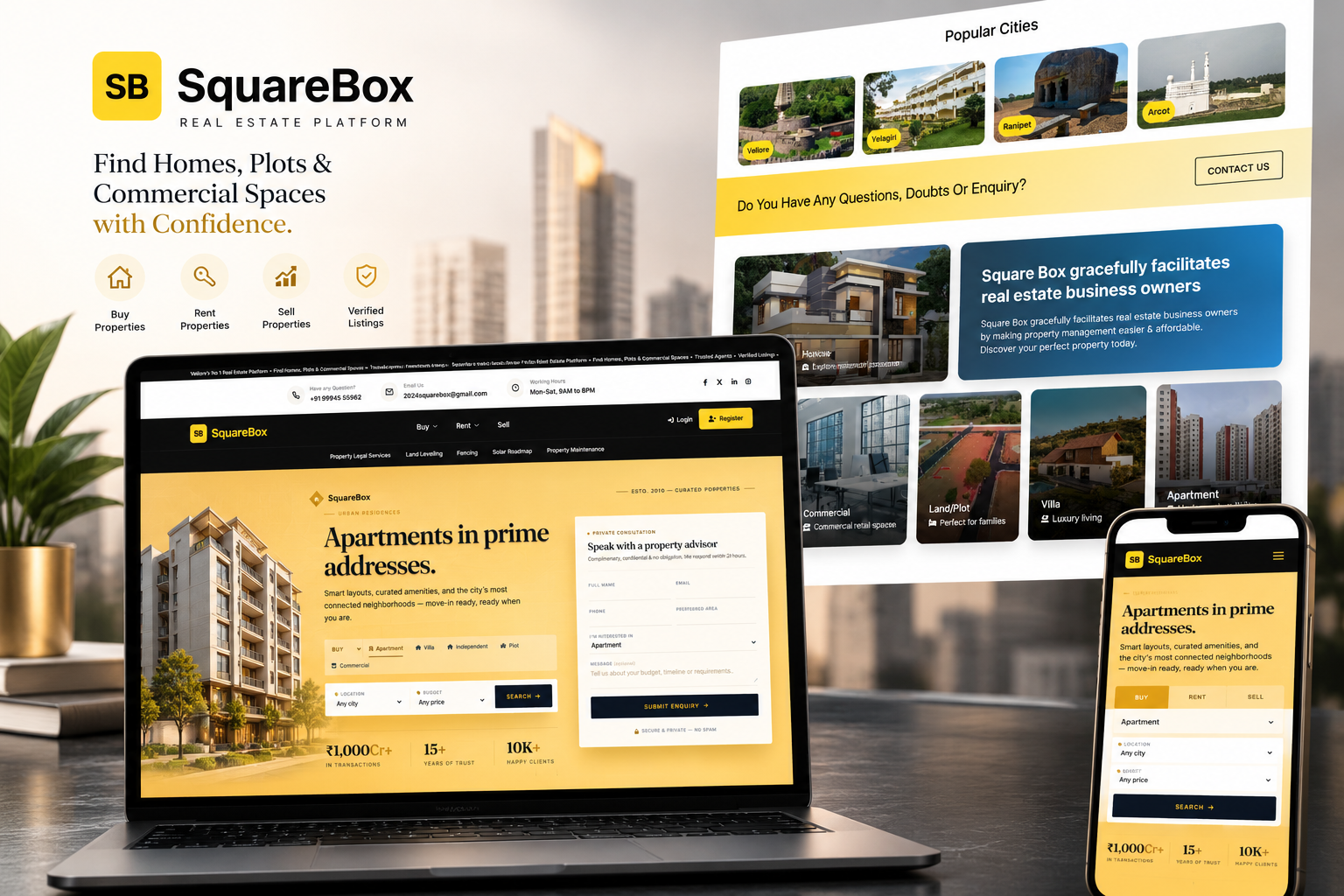 Real Estate Website project by Bharath A